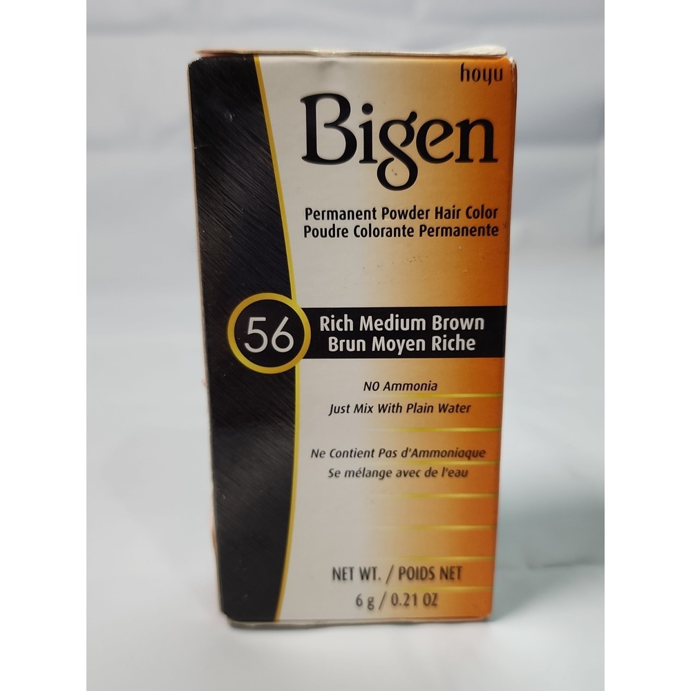 Bigen Permanent Powder Hair Color 56 Medium Brown  0.21 oz.